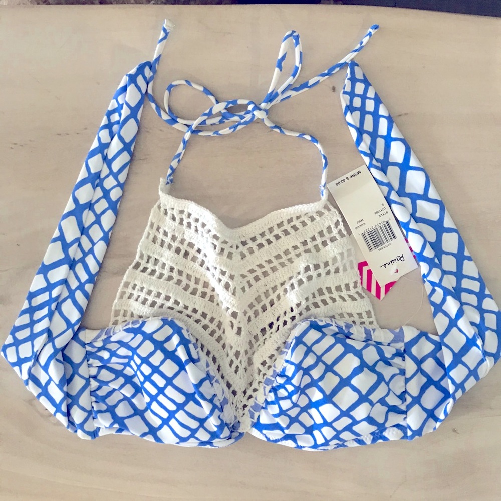 Raisins halter crochet bikini top